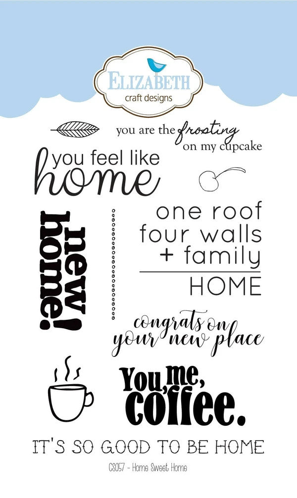 Elizabeth Craft Home Sweet Home duidelijke stempel